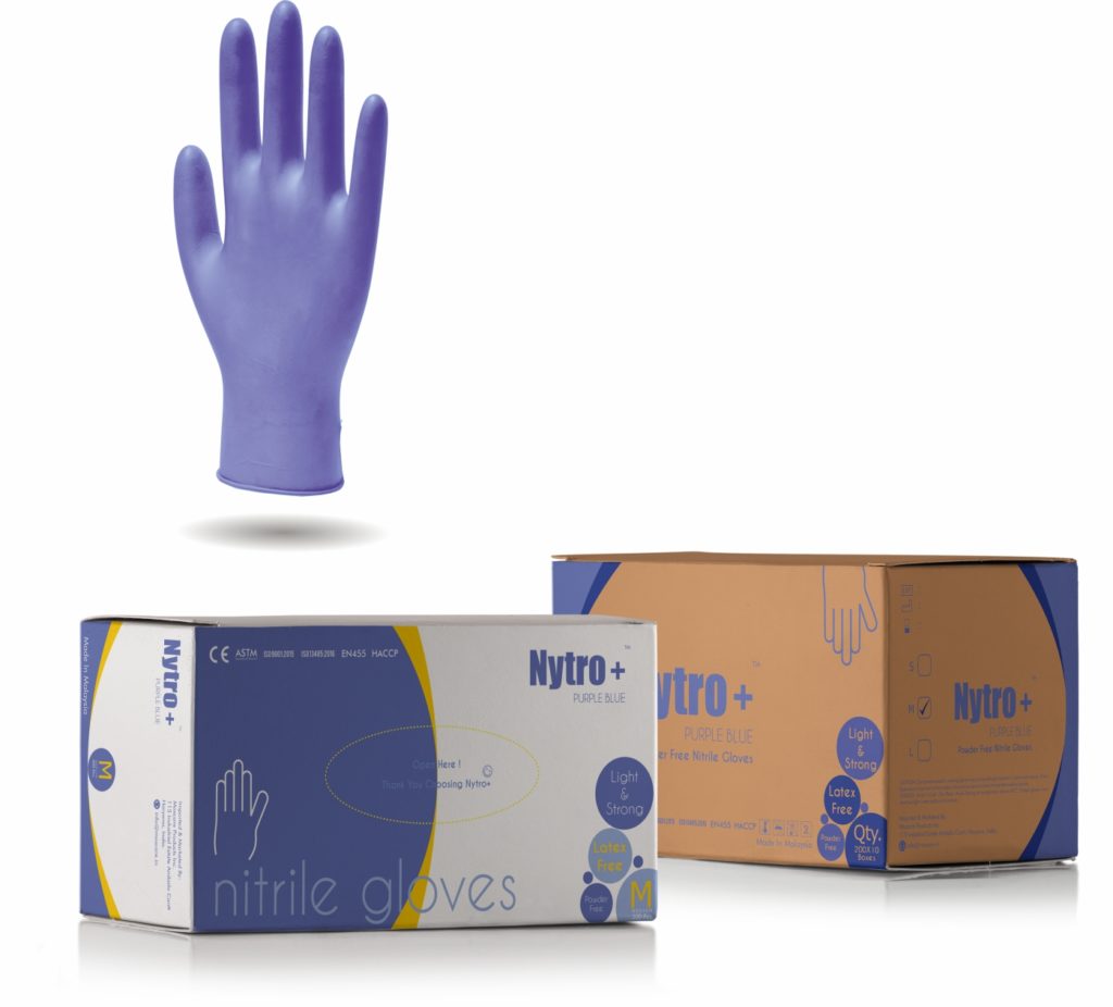 Nytro+ Purple Blue Nitrile Gloves 1 Nytro-Purple-Blue-2