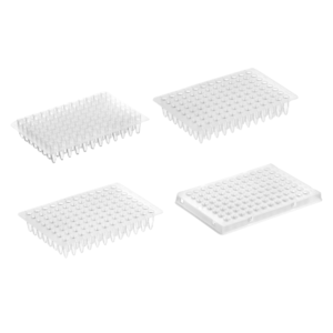 96 well PCR plates compatible with ABI and Bio-Rad thermal cyclers for reliable PCR and qPCR applications