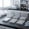 Assorted cell culture plates including 6 well, 12 well, 24 well, 96 well and 384 well TC treated sterile plates for laboratory cell culture applications.
