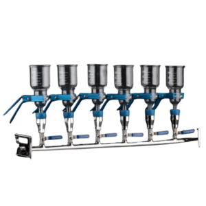 Vacuum filtration manifold 3 unit glass filtration system