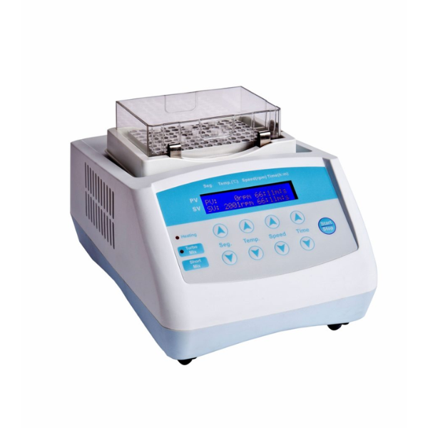 Compact laboratory mini incubator shaker with horizontal 3 mm orbit, speed range 300–2000 RPM (MCMini-IS) or 300–1500 RPM (MCMini-ISC), and temperature control from 0–100 °C.