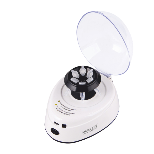 Compact mini centrifuge with fixed speed 5400 RPM, low noise