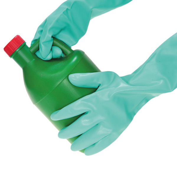 Nytro+15 flocklined nitrile gloves, chemical resistant, high abrasion and cut protection