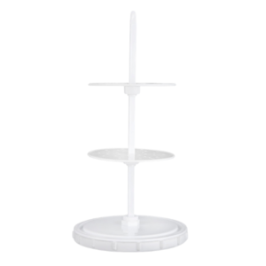 28-place vertical pipette stand made of durable material for organized laboratory pipette storage.