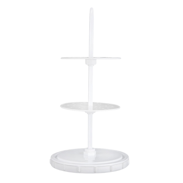 28-place vertical pipette stand made of durable material for organized laboratory pipette storage.