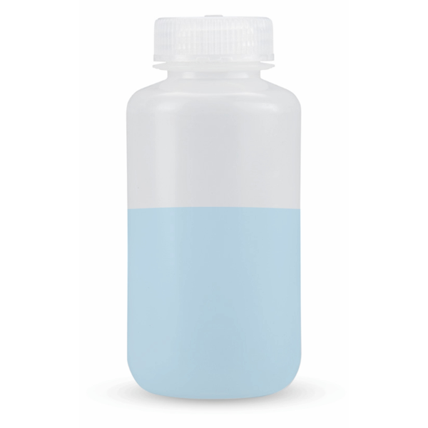 Wide-mouth polypropylene reagent bottle, autoclavable, leak-proof, and break-resistant