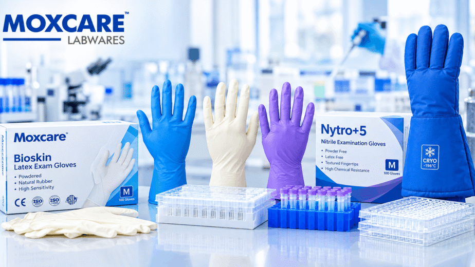 Lab gloves including nitrile, latex and cryogenic gloves for laboratory hand protection